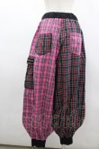 画像3: anko ROCK / 超パンクバルーンリブワイドパンツ-メガ-  黒×ピンク I-26-03-04-044-PU-PA-TE-ZI (3)