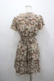 画像3: axes femme / ローズリーフ柄ティアードワンピース M ベージュ I-26-03-04-053-AX-OP-TE-ZI (3)