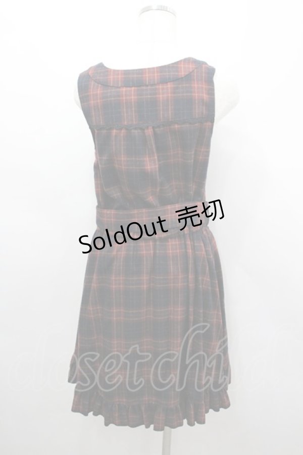 画像3: axes femme / フィット&フレアージャンドレ M ワイン×ネイビー I-26-03-04-055-AX-OP-TE-ZI (3)