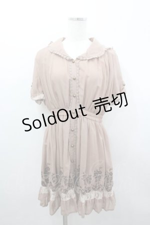 画像: axes femme / 裾刺繍フード付シャツチュニ M アワピンク I-26-03-04-061-AX-CO-TE-ZI