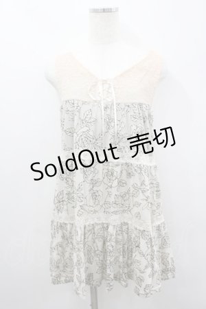 画像: axes femme / /ローズ柄チュニック M キナリ I-26-03-04-065-AX-TO-TE-ZI