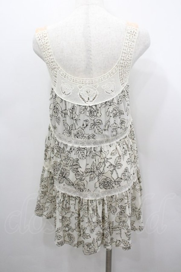 画像3: axes femme / /ローズ柄チュニック M キナリ I-26-03-04-065-AX-TO-TE-ZI (3)