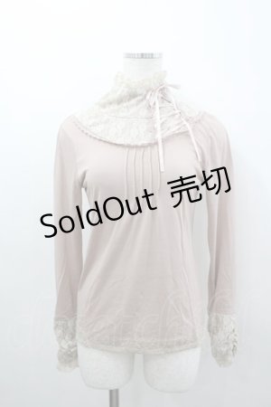 画像: axes femme / レーシーネックインナーカットソー M ピンク I-26-03-04-066-AX-TO-TE-ZI