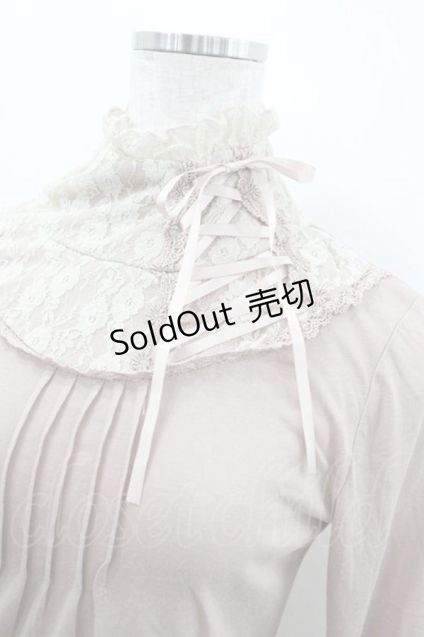 画像2: axes femme / レーシーネックインナーカットソー M ピンク I-26-03-04-066-AX-TO-TE-ZI (2)