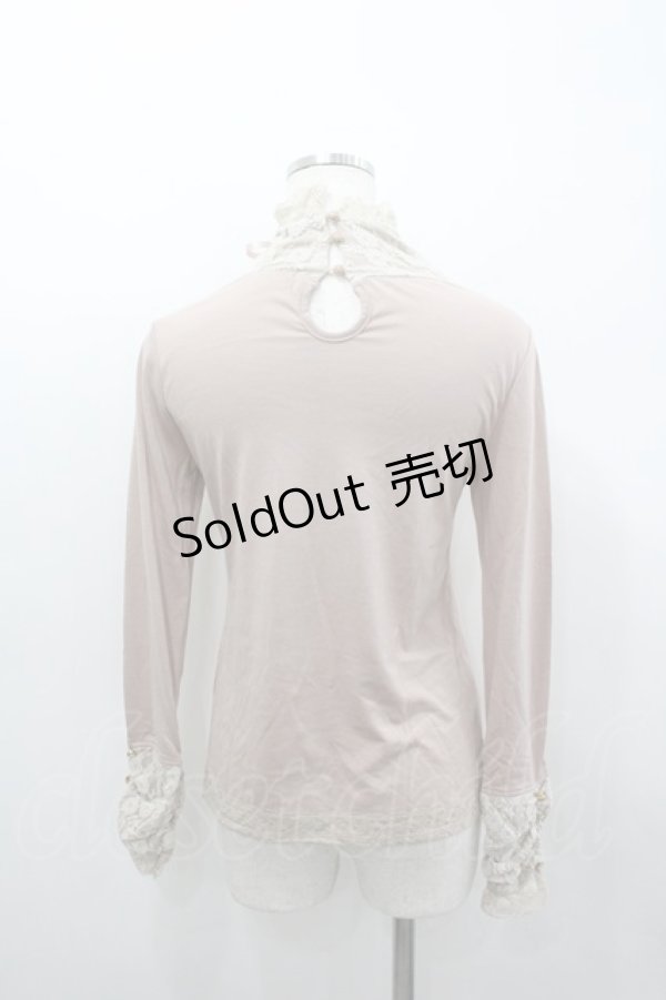 画像3: axes femme / レーシーネックインナーカットソー M ピンク I-26-03-04-066-AX-TO-TE-ZI (3)