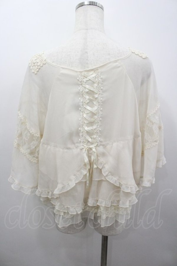 画像3: axes femme / Backデザインシフォントップス  生成り I-26-03-04-068-AX-TO-TE-ZI (3)