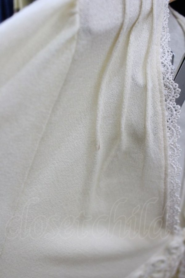 画像4: axes femme / フロントローズモチーフ裾プリーツシフォンロングカーディガン M キナリ I-26-03-04-073-AX-TO-TE-ZI (4)