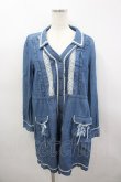 画像1: axes femme / ポケット付きデニムチュニック M ブルー I-26-03-04-076-AX-OP-TE-ZI (1)