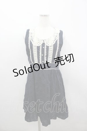 画像: axes femme / コットン刺繍ワンピース M ネイビー I-26-03-04-078-AX-OP-TE-ZI