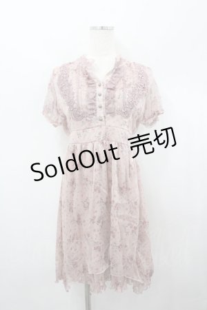 画像: axes femme Nostalgic / 花柄シフォンブラウスOP M アワピンク I-26-03-04-084-LO-OP-TE-ZI