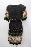 画像3: axes femme / ドットｘ花柄ワンピース M 黒 I-26-03-04-086-AX-OP-TE-ZI (3)