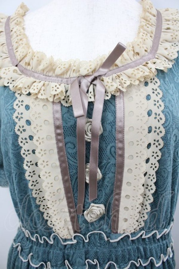 画像2: axes femme / カットジャガードチュニック M グリーン I-26-03-04-090-AX-OP-TE-ZI (2)