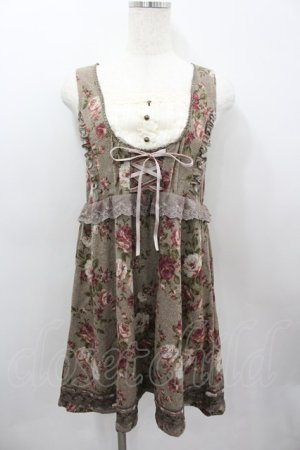 画像: axes femme / ジャンドレレイヤード風チュニック M ブラウン I-26-03-04-092-AX-OP-TE-ZI