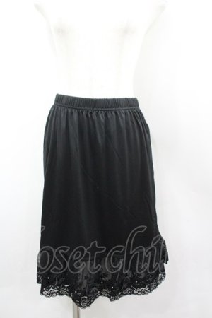 画像: axes femme / お花付きペチスカート M 黒 I-26-03-04-094-AX-SK-TE-ZI