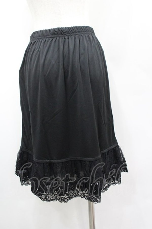 画像3: axes femme / お花付きペチスカート M 黒 I-26-03-04-094-AX-SK-TE-ZI (3)