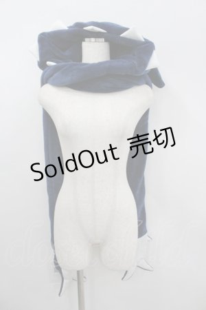 画像: Favorite / サメモチーフファーマフラーハット  ネイビーＸ白 I-26-03-04-096-LO-AC-SA-ZI