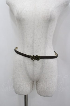 画像: axes femme / バラモチーフ細ベルト  ブラウン I-26-03-04-097-AX-SK-SA-ZI