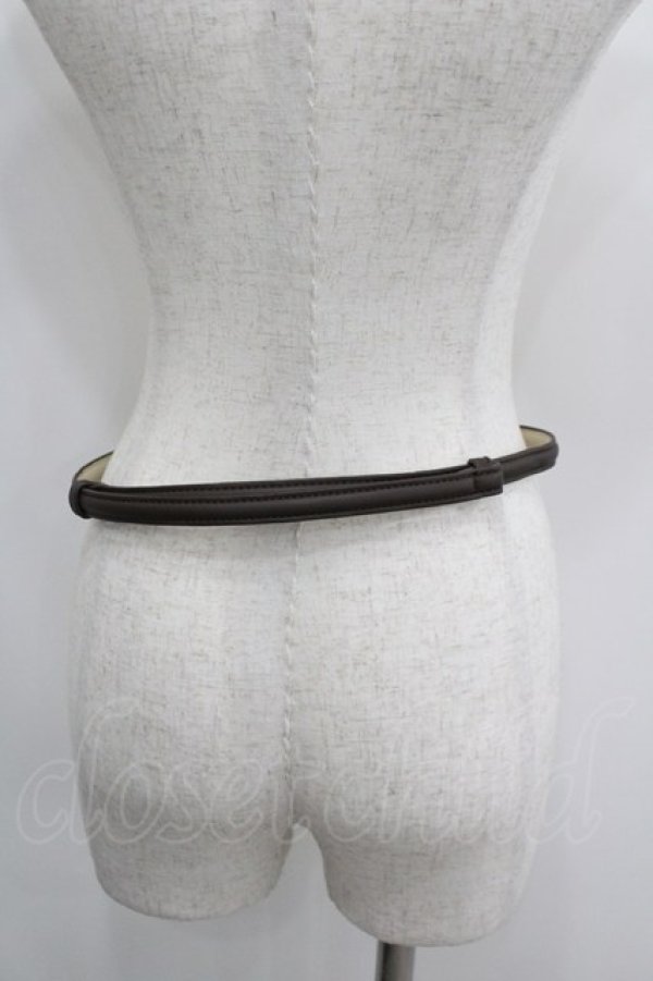 画像3: axes femme / バラモチーフ細ベルト  ブラウン I-26-03-04-097-AX-SK-SA-ZI (3)