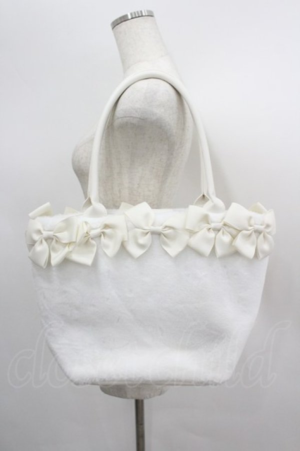 画像3: Alice Mashiro / 眞白ありす/リボンモチーフバッグ  中白 I-26-03-04-099-PU-BG-TE-ZI (3)