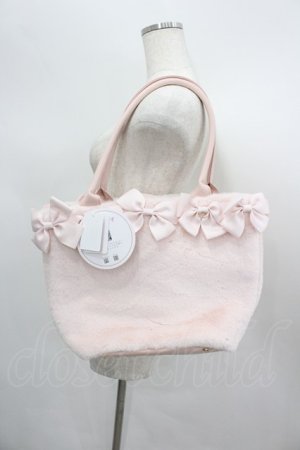 画像: Alice Mashiro / 眞白ありす/リボンモチーフバッグ  中桃 I-26-03-04-100-PU-BG-TE-ZI