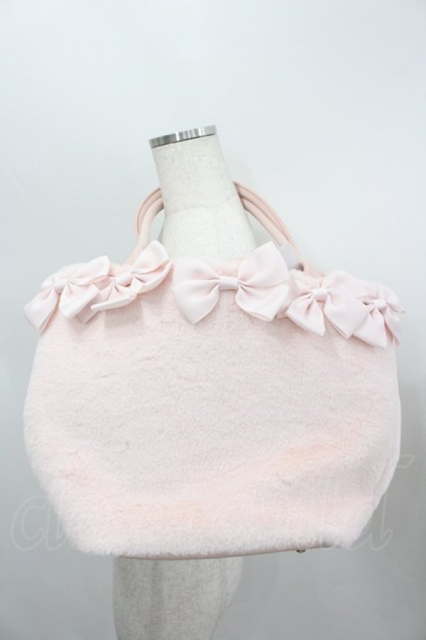 画像3: Alice Mashiro / 眞白ありす/リボンモチーフバッグ  中桃 I-26-03-04-100-PU-BG-TE-ZI (3)