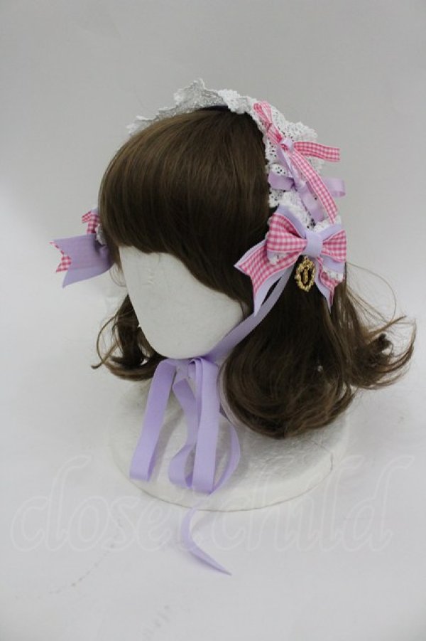 画像1: BABY,THE STARS SHINE BRIGHT / Bouquet de Saison Printanierヘッドドレス  ラベンダー I-26-03-04-101-BA-AC-SA-ZI (1)