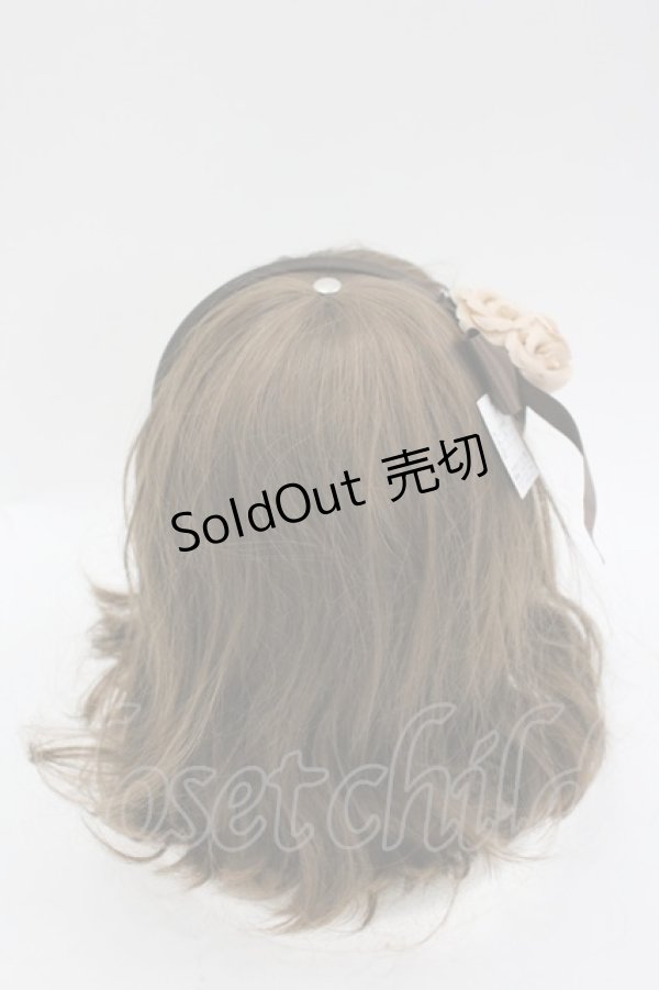 画像3: Innocent World / サテン地のローズカチューシャ  ブラウン I-26-03-04-103-IW-AC-SA-ZI (3)