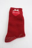 画像1: PINK HOUSE / ロゴ入りハートモチーフソックス  赤 I-26-03-04-121-LO-ZA-TE-ZI (1)