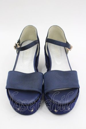 画像: axes femme POETIQUE / 星座刺繍サンダル M ネイビー I-26-03-04-125-AX-SH-TE-ZI