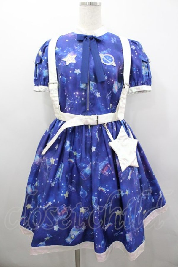画像1: Angelic Pretty / Galaxy Cocktailワンピース  紺 I-26-03-04-017-AP-OP-SA-ZI (1)