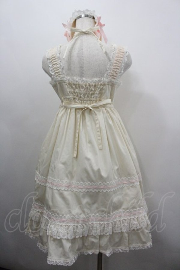画像5: BABY,THE STARS SHINE BRIGHT / ベビードールジャンパースカート＆プリンセスドロップヘッドドレス  生成りＸピンク I-26-03-04-020-BA-OP-SA-ZI (5)