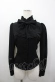 画像1: Sheglit / スタンドカラーリボンジャボブラウス L 黒 I-26-03-04-003-EL-BL-SA-ZI (1)