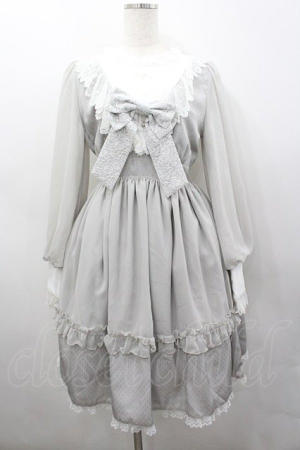 画像1: ALICE and the PIRATES / Eternal Prayerワンピース  グレーＸ白 I-26-03-04-026-PA-OP-SA-ZI (1)