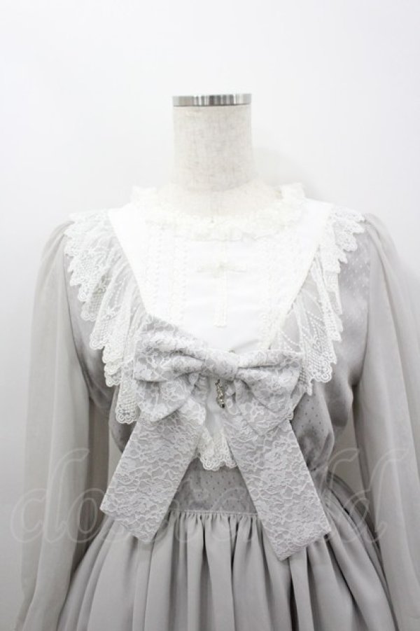 画像2: ALICE and the PIRATES / Eternal Prayerワンピース  グレーＸ白 I-26-03-04-026-PA-OP-SA-ZI (2)