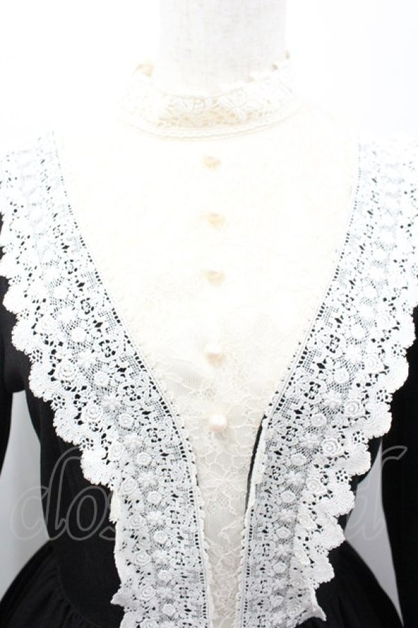 画像2: Innocent World / キャトリーヌ（長袖）ワンピース M 黒 I-26-03-04-029-IW-OP-TE-ZI (2)