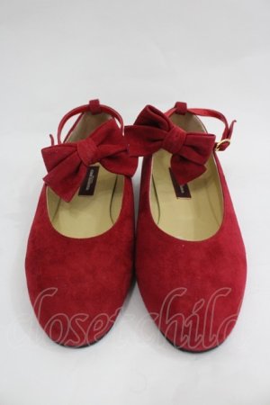 画像: INGEBORG / リボンワンストラップパンプス L 赤 I-26-03-05-001-LO-SH-SA-ZI