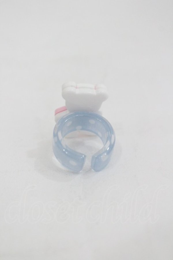 画像2: Angelic Pretty / BEAR TOYリング  ピンクＸ白Ｘサックス I-26-03-05-044-AP-AC-SA-ZI (2)