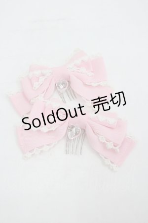 画像: Angelic Pretty / Crystal Heartコーム  ピンク I-26-03-05-047-AP-AC-SA-ZI