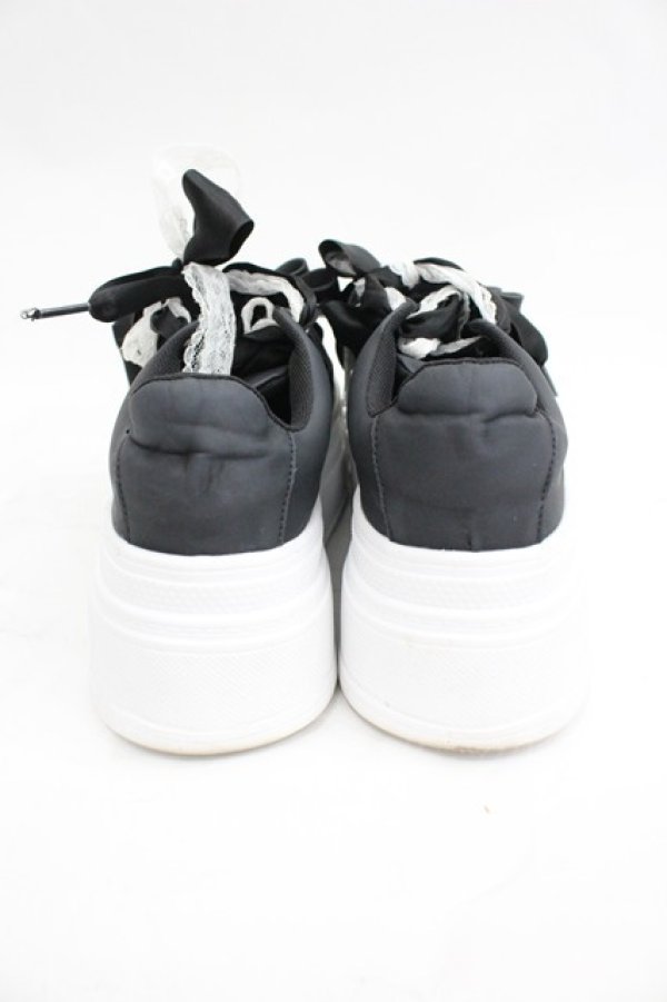 画像3: Ank Rouge / おリボンパールスニーカー  黒 I-26-03-05-004-CA-SH-AS-ZI (3)