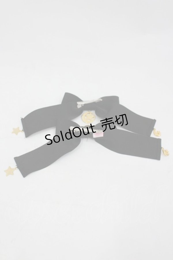 画像2: Angelic Pretty / Starry Moonリボンクリップ  黒Ｘゴールド I-26-03-05-056-AP-AC-SA-ZI (2)