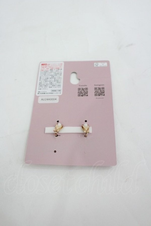 画像2: m petit by misako / AMイチゴイヤリング  赤Ｘ白 I-26-03-05-059-LO-AC-SA-ZI (2)