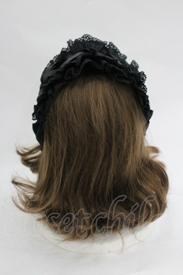 画像3: metamorphose / レースアップヘッドドレス  黒 I-26-03-05-069-ME-AC-SA-ZI (3)