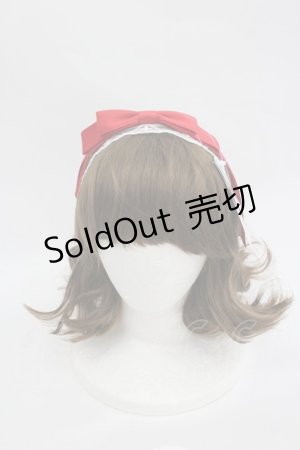 画像: axes femme kawaii / レースリボンカチューシャ  赤Ｘ白 I-26-03-05-070-AX-AC-SA-ZI