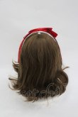 画像3: axes femme kawaii / レースリボンカチューシャ  赤Ｘ白 I-26-03-05-070-AX-AC-SA-ZI (3)