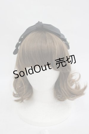 画像: m petit by misako / NINA'sコラボ AM*NIリボンカチューシャ  黒 I-26-03-05-072-LO-AC-SA-ZI