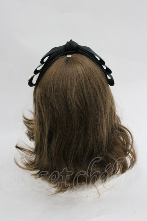 画像3: m petit by misako / NINA'sコラボ AM*NIリボンカチューシャ  黒 I-26-03-05-072-LO-AC-SA-ZI (3)