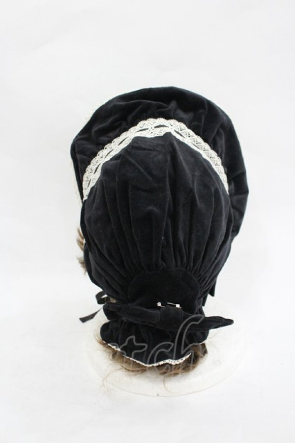 画像3: metamorphose / 別珍ボンネット  黒 I-26-03-05-076-ME-AC-SA-ZI (3)