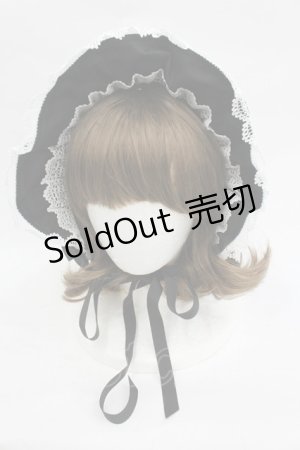 画像: BABY,THE STARS SHINE BRIGHT / うさみみボンネット  黒Ｘ白 I-26-03-05-079-BA-AC-SA-ZI