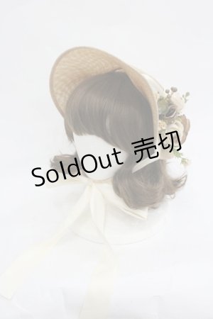 画像: LOLITAその他(お買取対象外) / ローズモチーフシースルー麦わらハット  ブラウンＸアイボリー I-26-03-05-080-LO-AC-SA-ZI