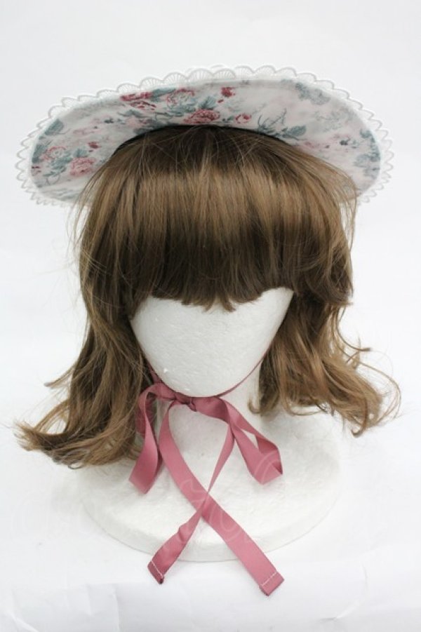 画像2: Kurumi Collaboration / 花柄ヘッドドレス  白 I-26-03-05-087-GO-AC-SA-ZI (2)